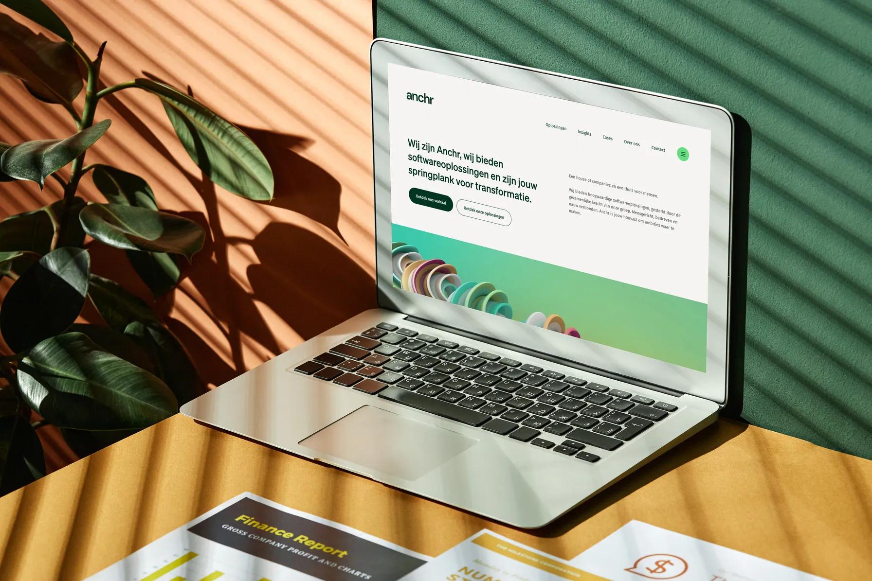 Laptop met klantproject