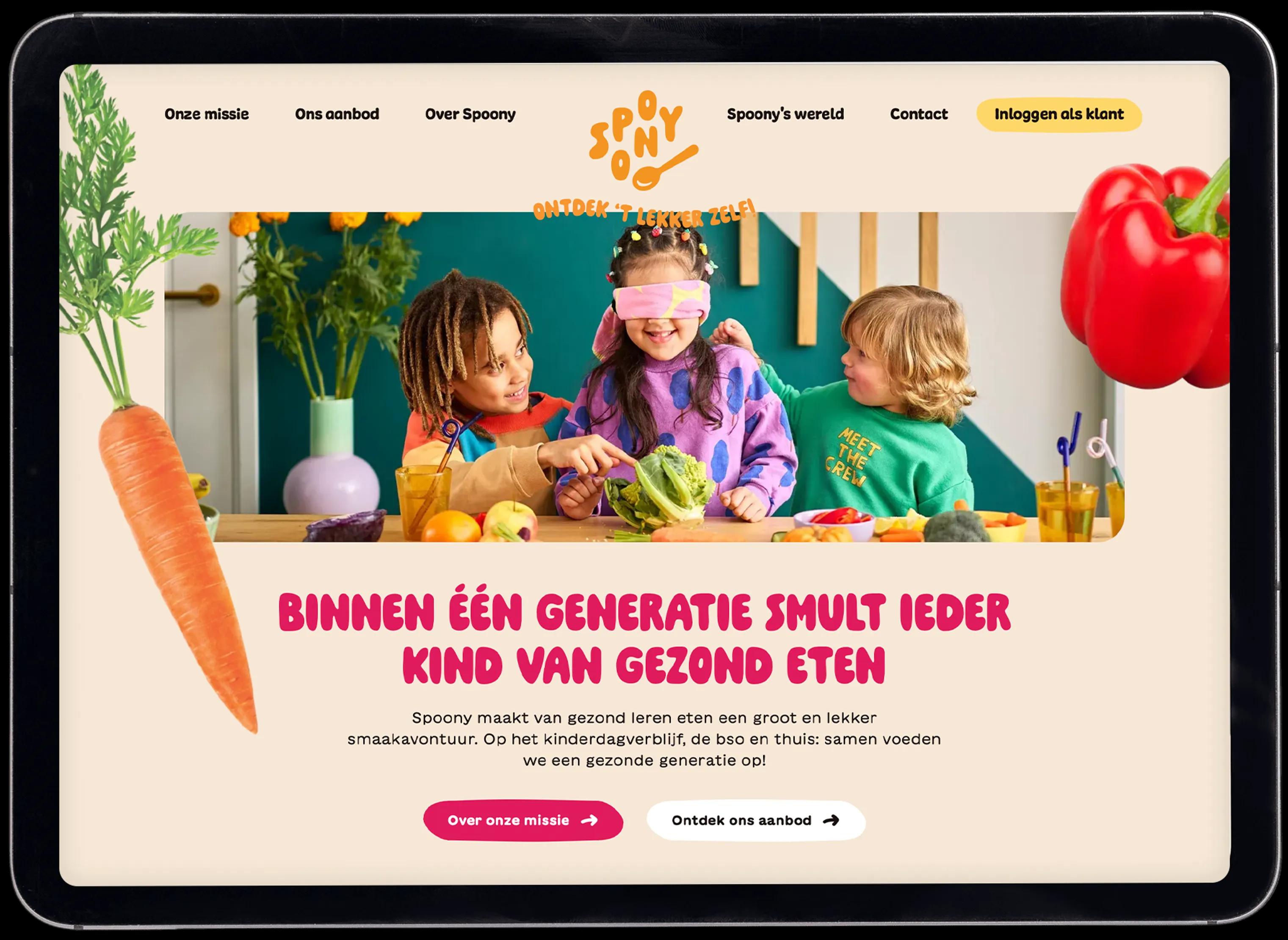 Screenshot van spoony.nl