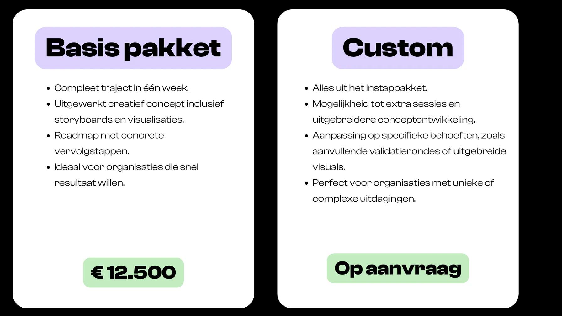 Creative prototyping sprint pakketten