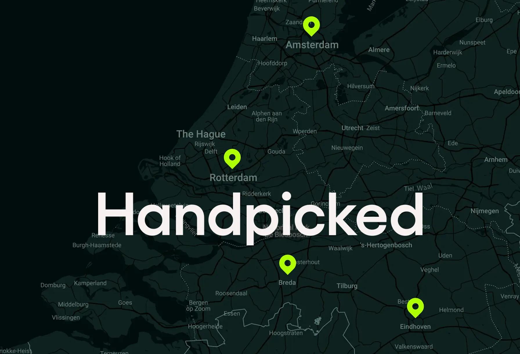 Plattegrond met Handpicked locaties