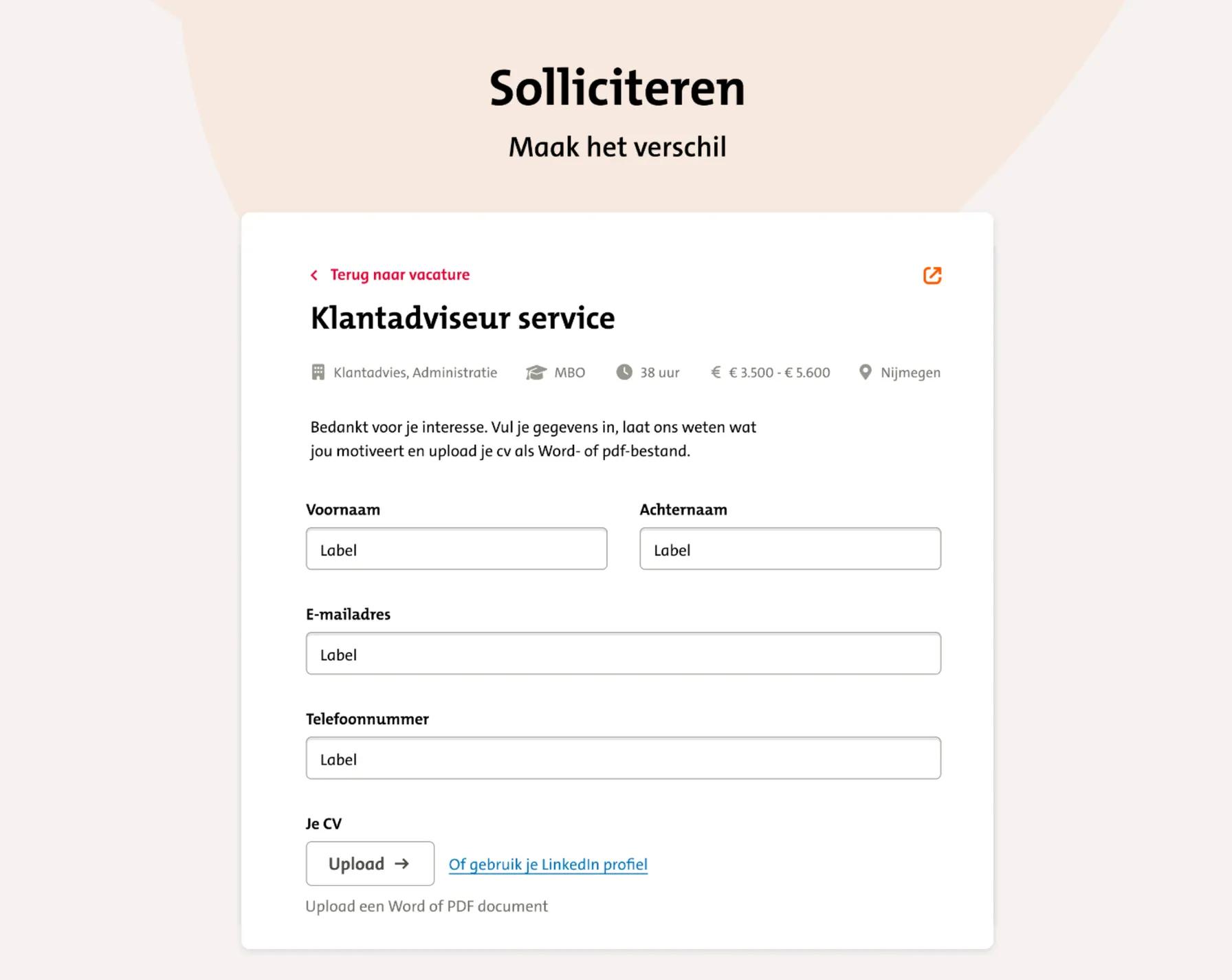 cz solliciteren